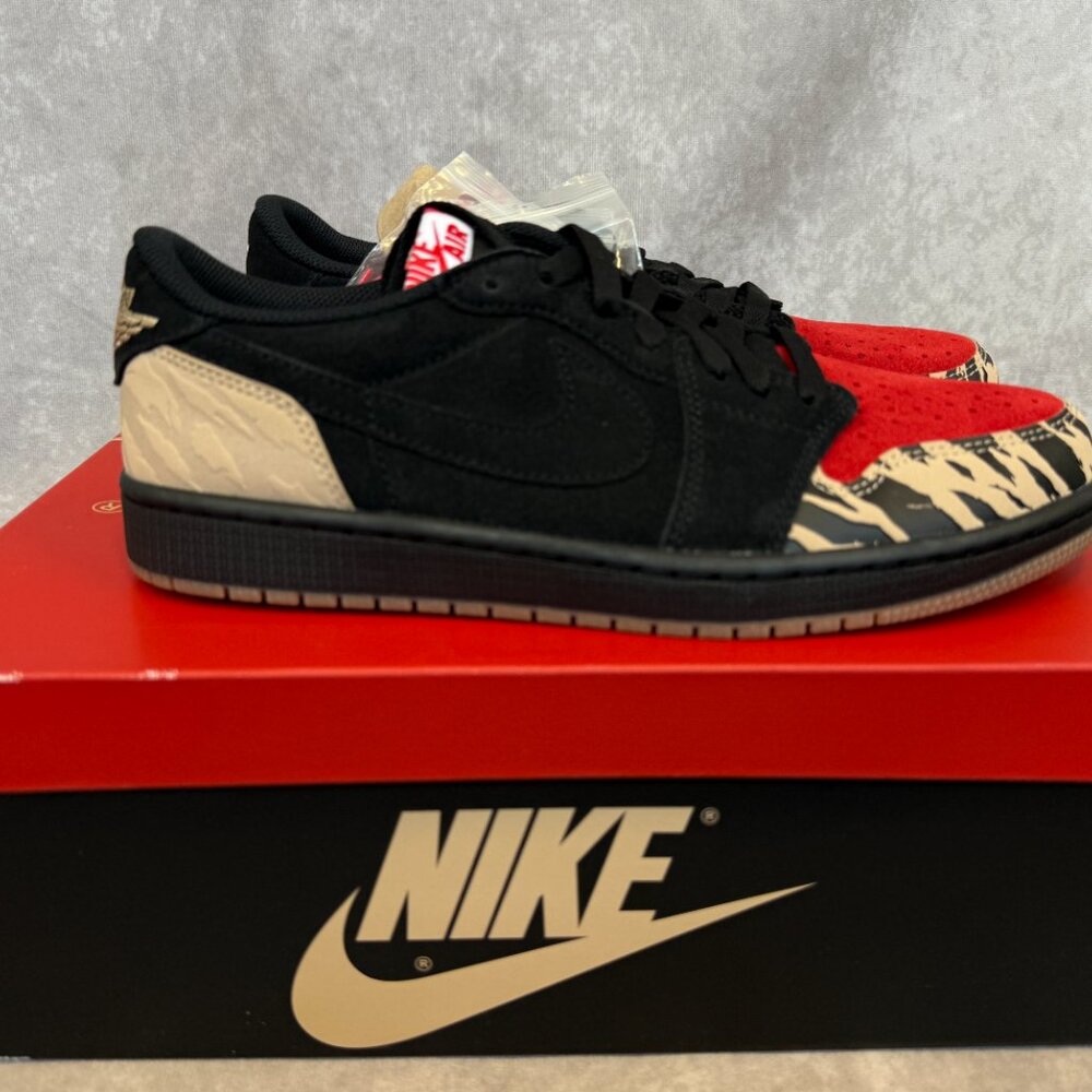 Air Jordan 1 Retro Low OG SP – Black / Sport Red / Desert (Men’s Size 9) - Picture 2 of 5